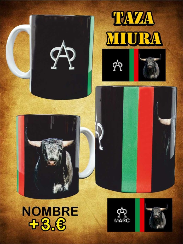 TAZA MIURA Tazas taurinas Regalos y complementos Taza Miura