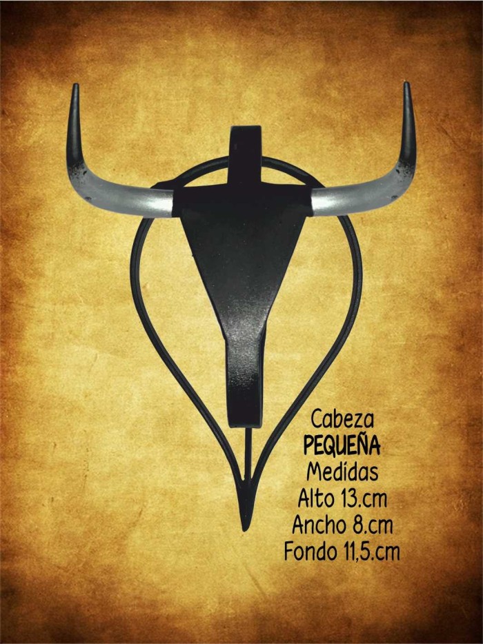CABEZA TORO PEQUEÑA, HIERRO "ADORNO" Adornos Regalos y