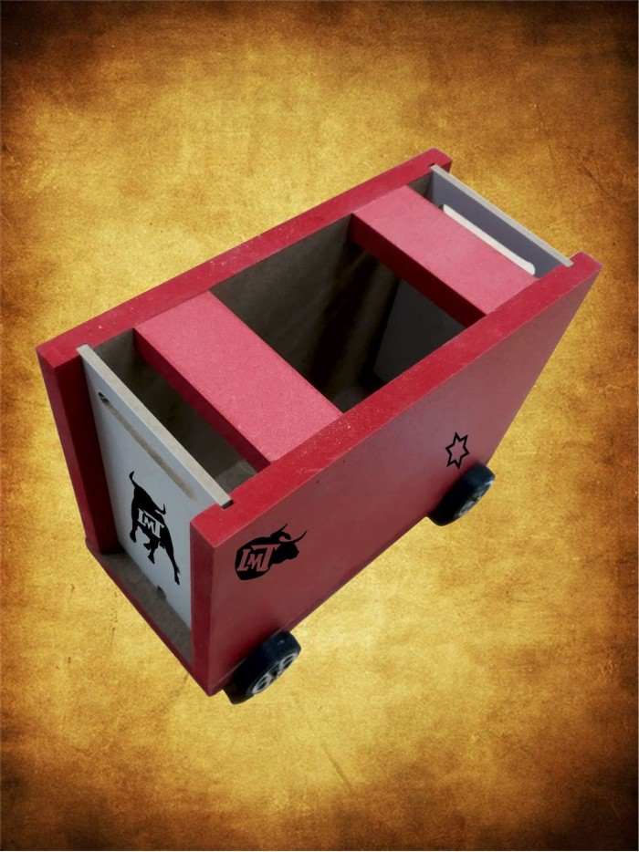 Cajon toro rojo Especial niños y maquetas. Inicio Cajon taurino
