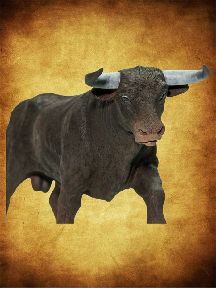Toro bravo Pajarito Figuras de resina Especial niños y