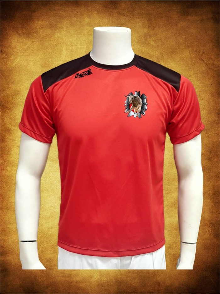 Camiseta deportiva roja negro Camisetas unisex Ropa La camiseta