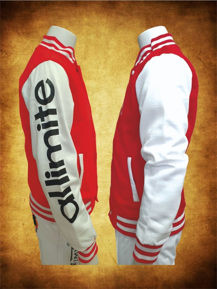 CHAQUETA UNIVERSITY ROJA BLANCA OUTLET Inicio LIQUIDACION!