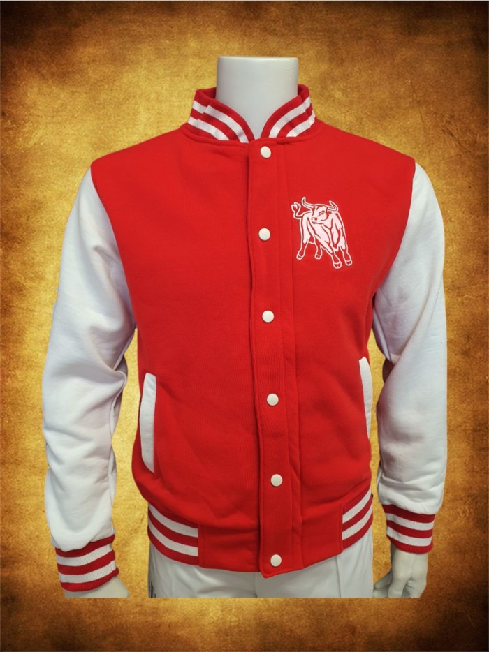 CHAQUETA UNIVERSITY ROJA BLANCA OUTLET Inicio LIQUIDACION!