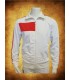 CHAQUETA DEPORTIVA BLANCA BANDA ROJA OUTLET Inicio LIQUIDACION!