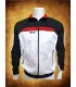 CHAQUETA DEPORTIVA TRICOLOR BLANCA NEGRA ROJA OUTLET Inicio