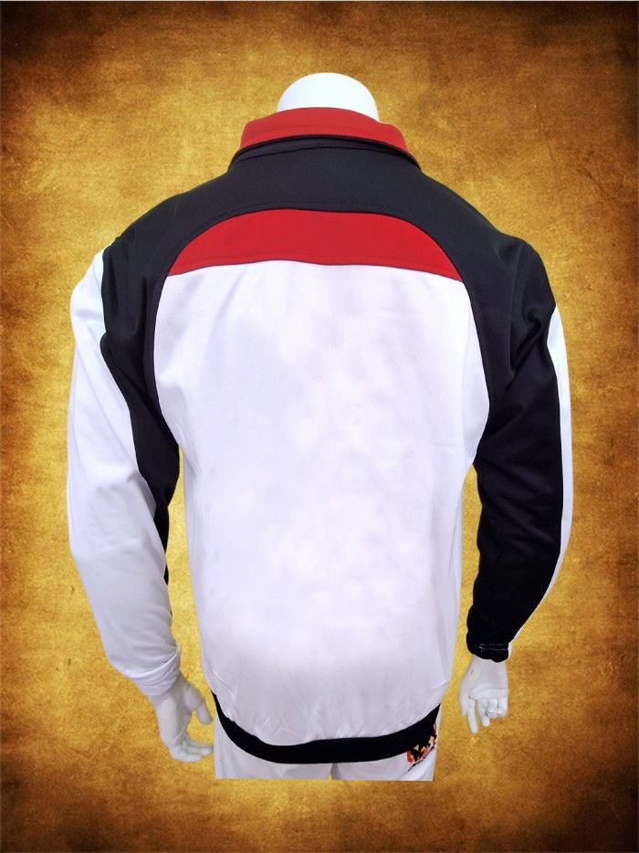 CHAQUETA DEPORTIVA TRICOLOR BLANCA NEGRA ROJA OUTLET Inicio