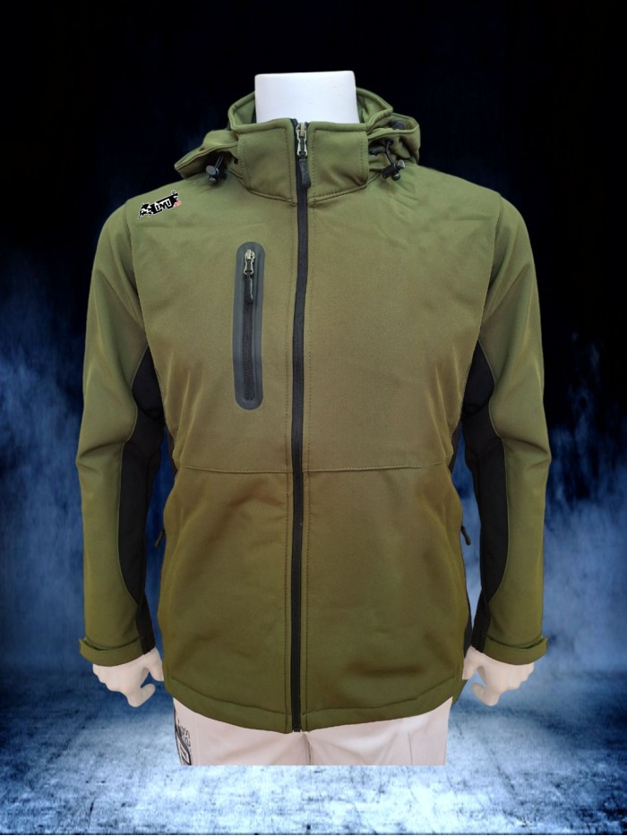 SOFT SHELL VERDE NEGRO chaquetas y chalecos Ropa La chaqueta