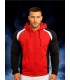CHAQUETA SOFT SHELL ENTALLADA UNISEX ROJO NEGRO BLANCO