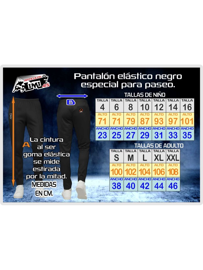 PANTALON ELASTICO FINO NEGRO Pantalones Ropa Pantalón largo de