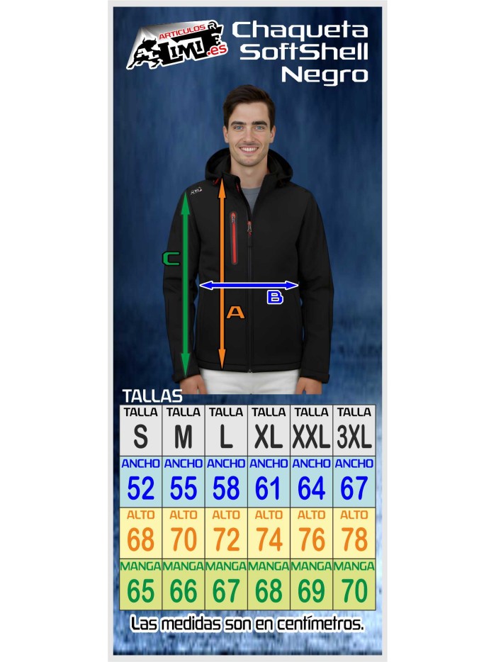SOFT SHELL NEGRO 25 chaquetas y chalecos Ropa SOFT SHELL COLOR