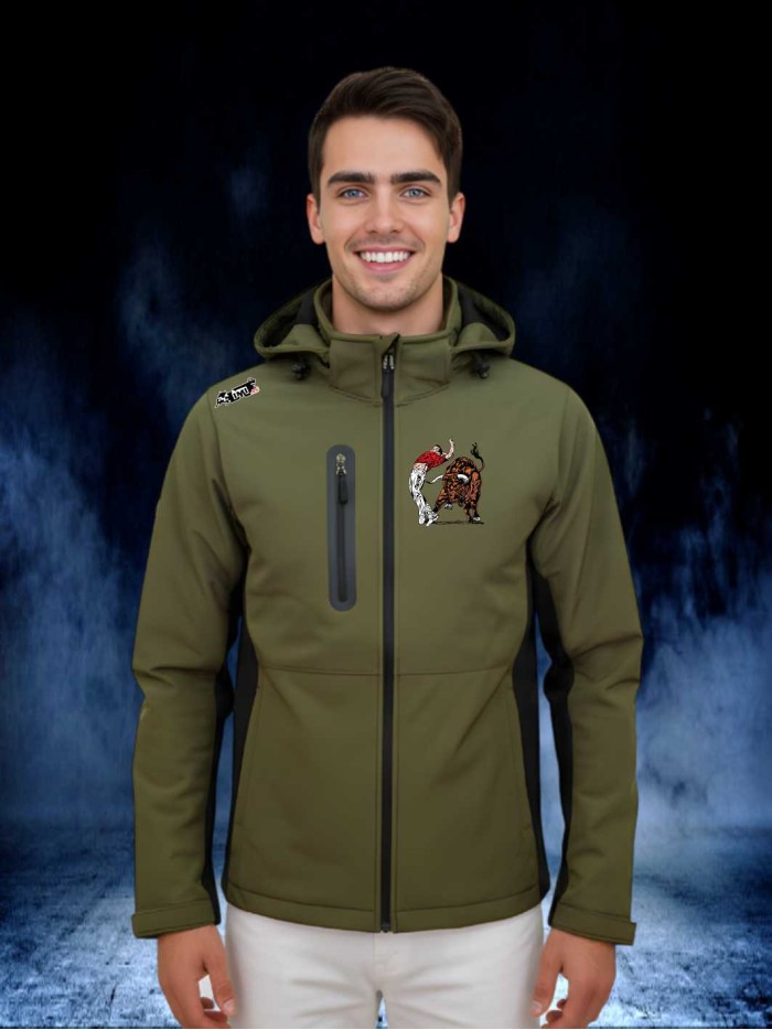 SOFT SHELL VERDE NEGRO chaquetas y chalecos Ropa La chaqueta