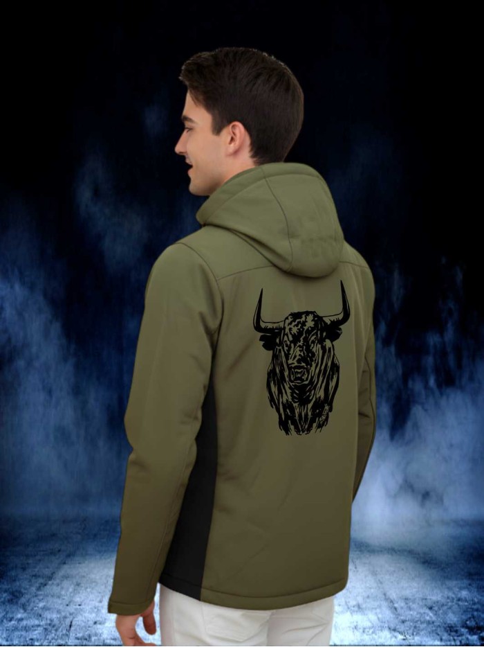 SOFT SHELL VERDE NEGRO chaquetas y chalecos Ropa La chaqueta