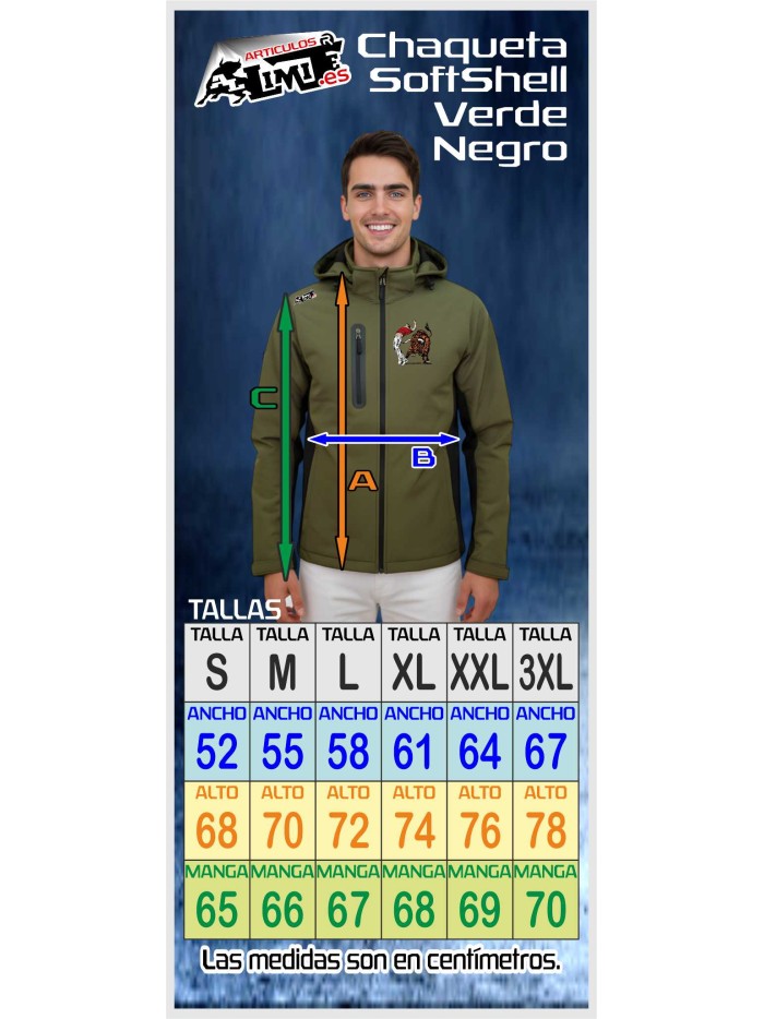 SOFT SHELL VERDE NEGRO chaquetas y chalecos Ropa La chaqueta