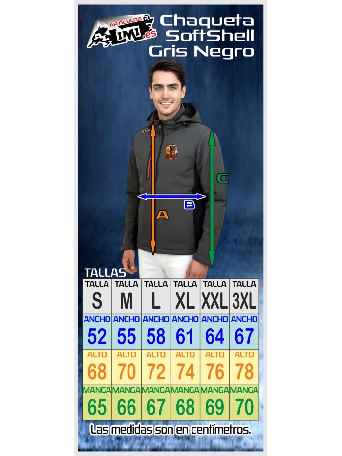 SOFT SHELL CAPUCHA GRIS chaquetas y chalecos Ropa La chaqueta