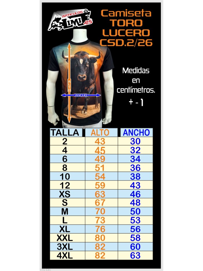 CAMISETA TORO LUCERO CSD.2-26 Camisetas unisex Ropa Color: