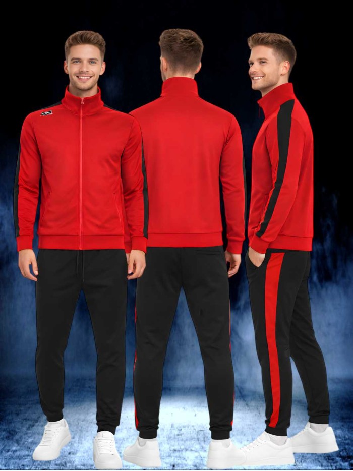 Chandal Rojo Negro unisex 26 Chandals Ropa Chándal unisex de