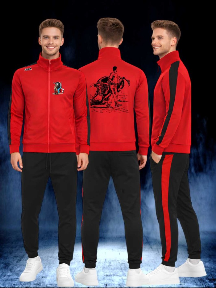 Chandal Rojo Negro unisex 26 Chandals Ropa Chándal unisex de