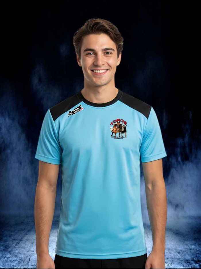 Camiseta deportiva Turquesa negro Camisetas unisex Ropa La