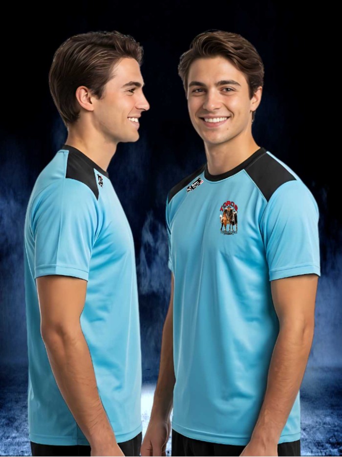 Camiseta deportiva Turquesa negro Camisetas unisex Ropa La