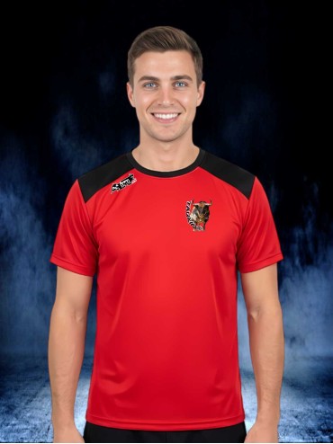 Camiseta deportiva roja negro Camisetas unisex Ropa La camiseta