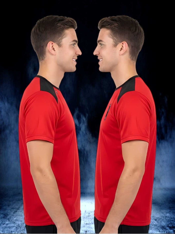 Camiseta deportiva roja negro Camisetas unisex Ropa La camiseta