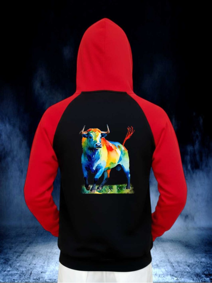 SUDADERA NEGRA/ROJA CAPUCHA Sudaderas Ropa Sudadera capucha