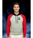 SUDADERA GRIS/ROJO/NEGRO CAPUCHA Sudaderas Ropa Sudadera