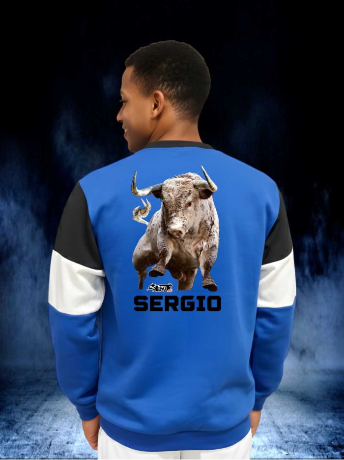 SUDADERA BASICA AZUL FRANJA BLANCA Sudaderas Ropa Sudadera con