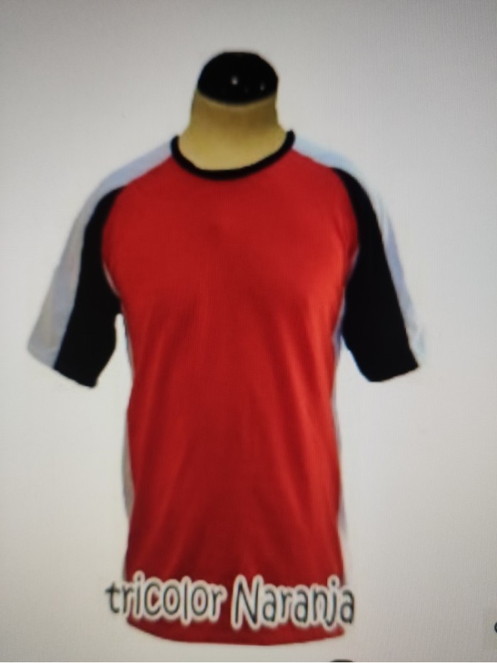 Camiseta naranja blanco negra ranglan unisex Camisetas unisex