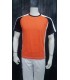 Camiseta naranja blanco y negro ranglan unisex Camisetas unisex